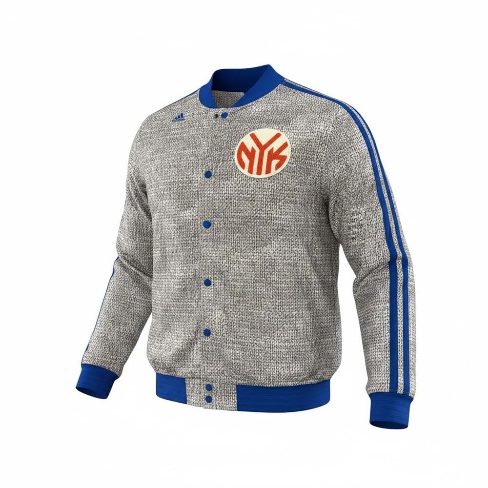 Authentic Player Issued Adidas NY Knicks NBA Snap-Front Warm Up Jacket - 3XL2